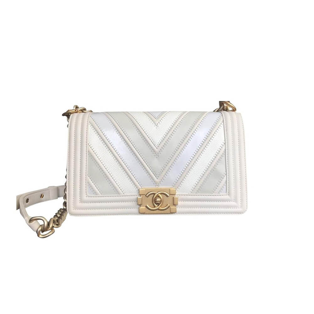 chevron boy Ch*el handbag