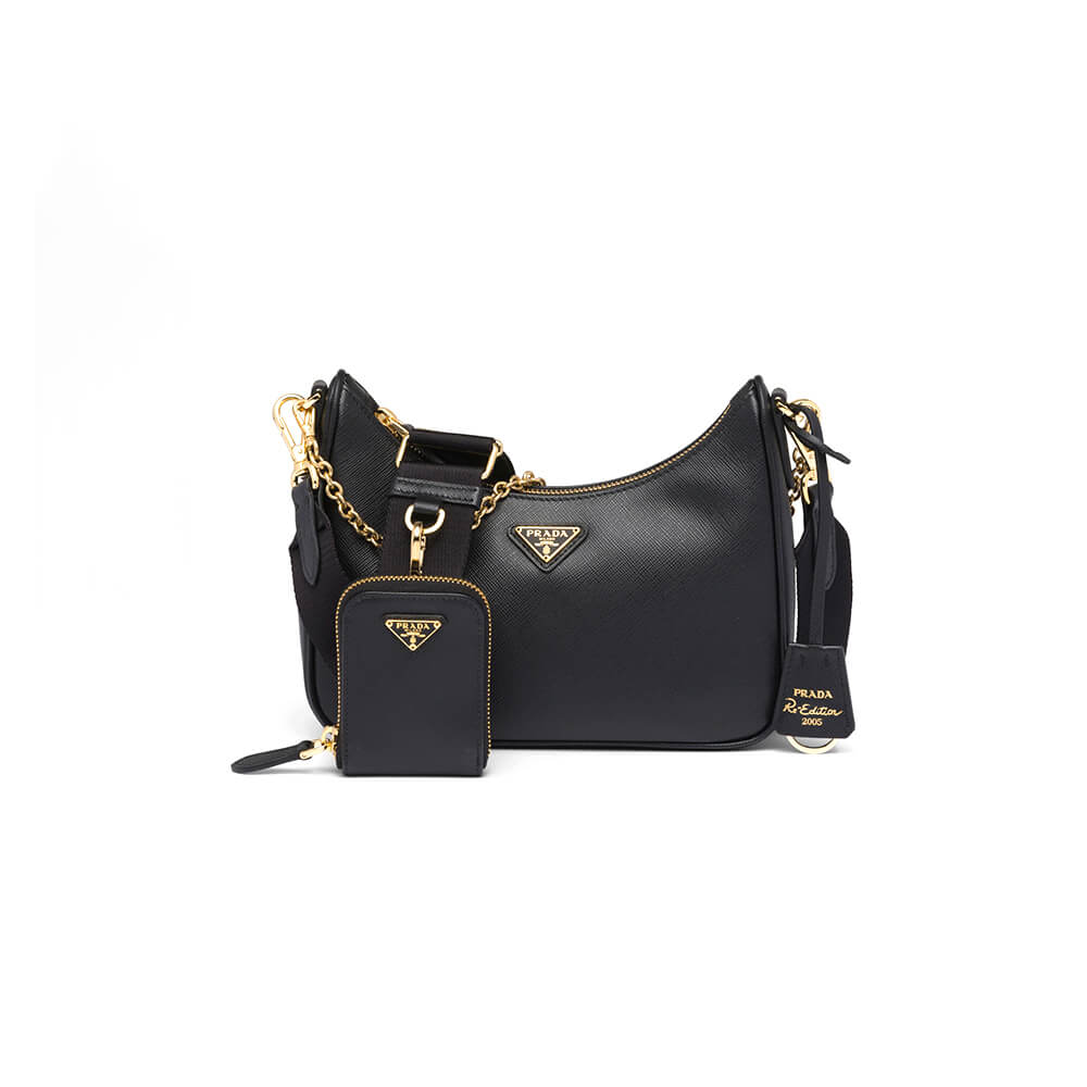 Pra*a re-edition 2005 saffiano leather bag