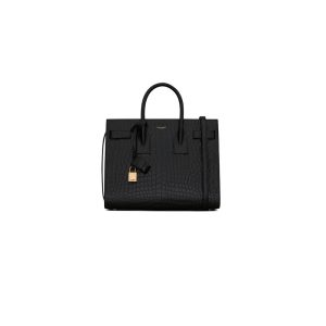 YSL SAC DE JOUR NANO IN EMBOSSED CROCODILE SHINY LEATHER