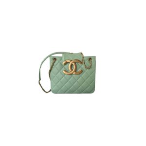 Ch*el woven straw raffia striped medium deauville tote