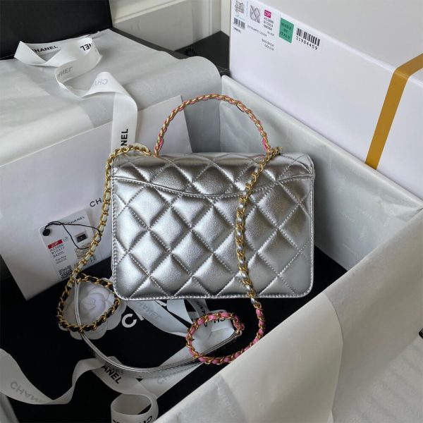MINI FLAP BAG WITH TOP HANDLE