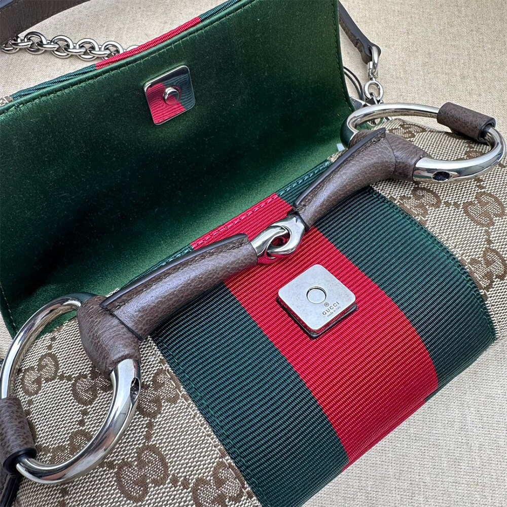 G*u*i horsebit chain small shoulder bag